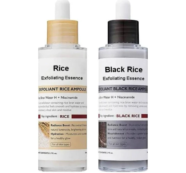 Peel Shot Glow Rice Ampoule Duo - Serums For Brightening, Exfoliating, And Moisturizing - Suitable For All Skin Types, Skin Tint, Hyaluronic Acid