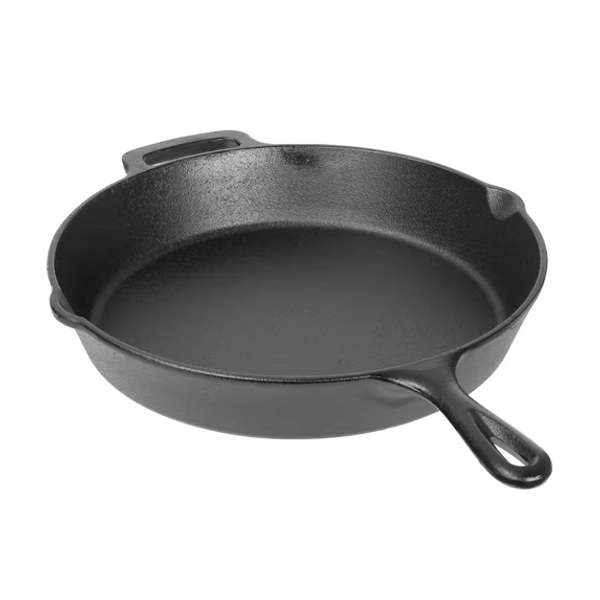 Mainstays Cast Iron Skillet Oven Safe Pre-Seasoned Iron Black, 12 inch