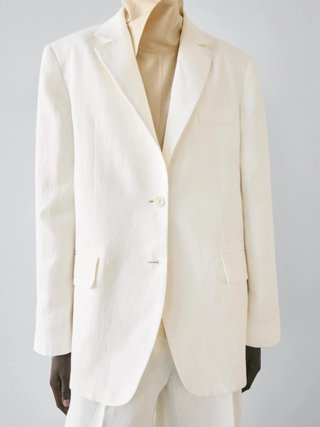 Veste de costume en lin - Blanc cassé