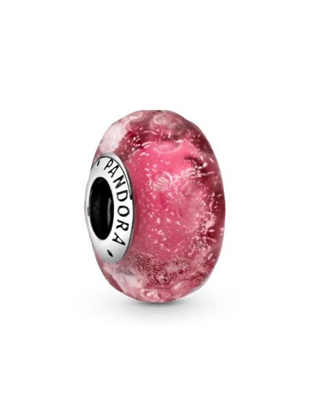 Charm Vetro di Murano Fantasia Rosa