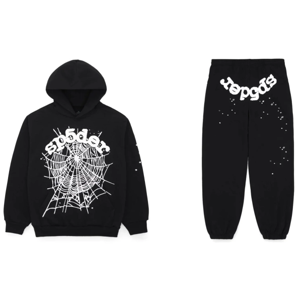 Sp5der OG Web Tracksuit Black | SpiderHoodie.org