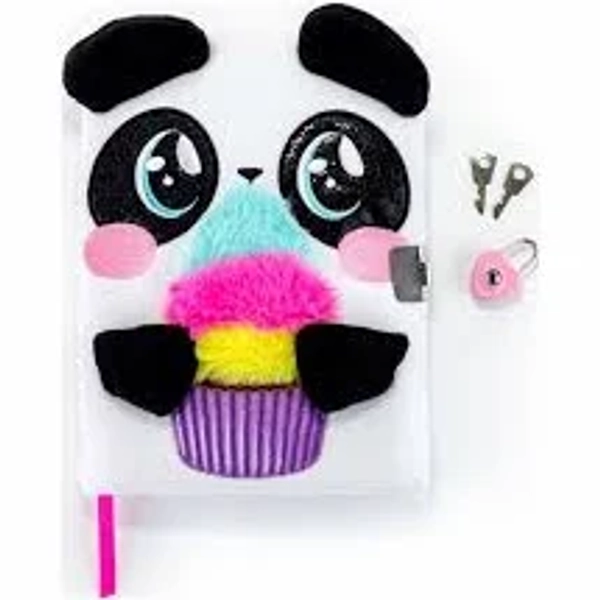 Claire's Girls' Panda Plush Lock Diary