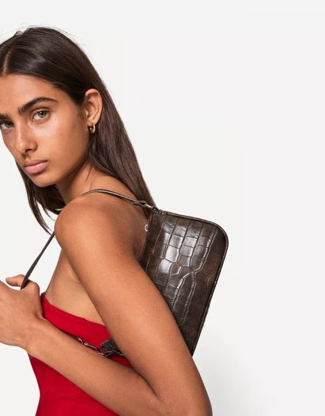 Leather effect mini handbag