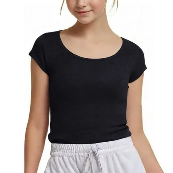 Girls Square Neck Slim Fit Crop Top