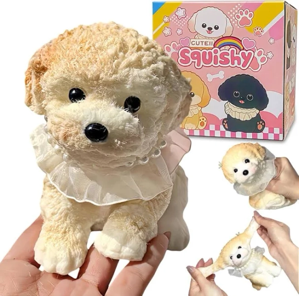 Big Taba Squishy Dog, Handmade Squishy Dog Stress Relief Toy For