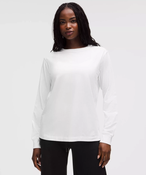 All Yours Organic Cotton Long-Sleeve Shirt - White - XXXS