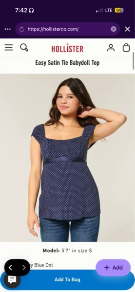 Easy Satin Tie Babydoll Top