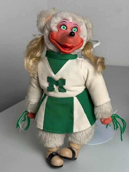 Vintage Showbiz Pizza Place Mitzi Mozzarella Plush Doll 10"  Toy Cheerleader