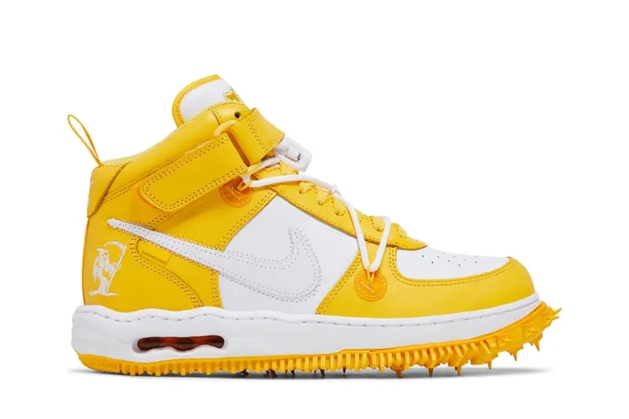 Buy Off-White x Nike Air Force 1 Mid SP Leather 'Varsity Maize' - DR0500 101 | GOAT