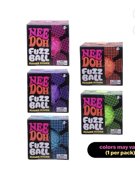 NEW NEE DOH FUZZ BALL FLOWER POWER, 1 RANDOM COLOR CHOSEN, STRESS BALL RELIEVE, SENSORY FIDGET - Walmart.com