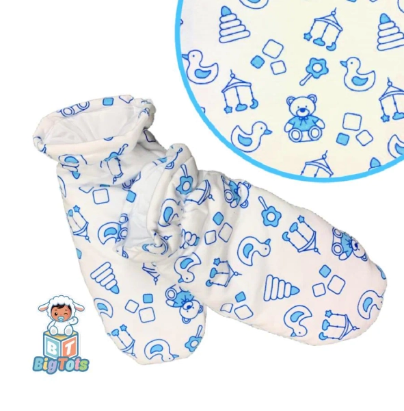 ABDL Blue Baby Toys padded mittens adult baby