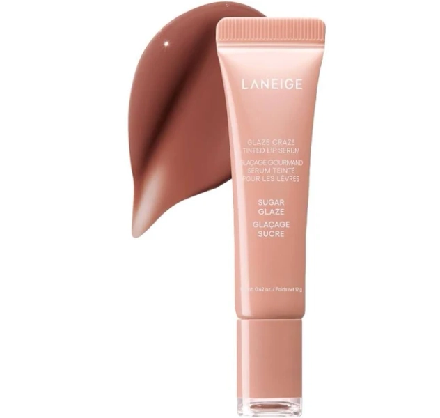 LANEIGE - Glaze Craze Tinted Polypeptide Lip Serum | Sugar Glaze - Nude Beige