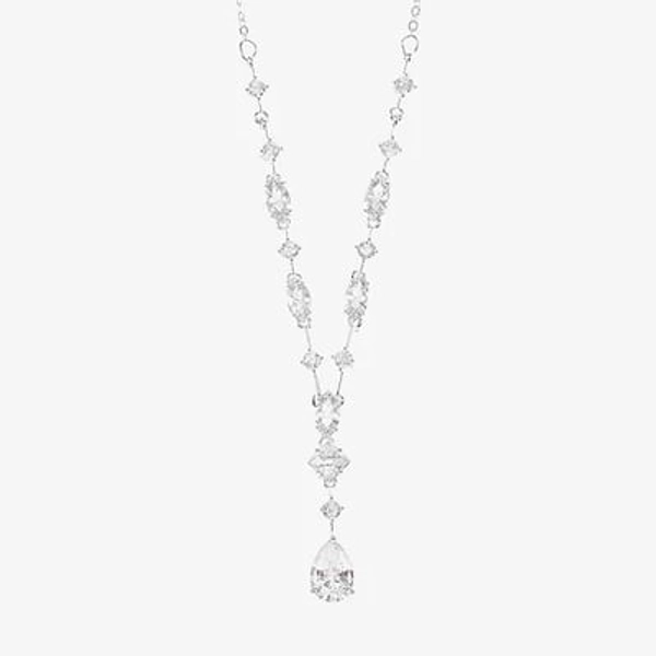 Sparkle Allure Womens Cubic Zirconia Pure Silver Over Brass 16 Inch Tennis Necklace, One Size