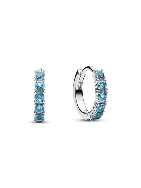 Light Blue Huggie Earrings