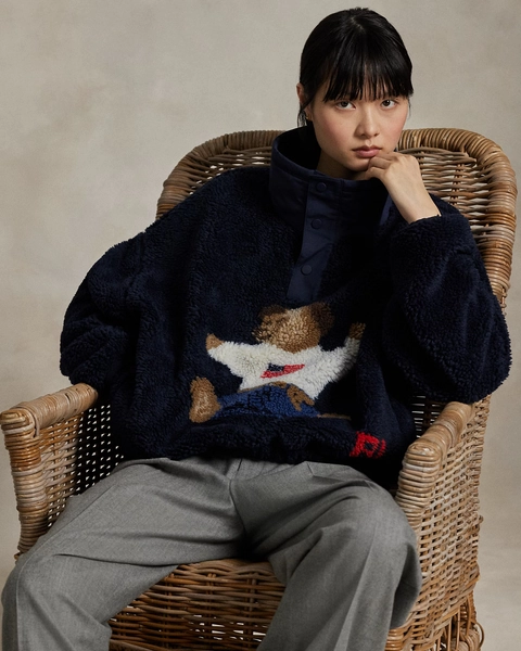 Polo Bear High-Pile Fleece Mockneck