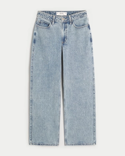 Curvy High-Rise Medium Wash Baggy Jeans