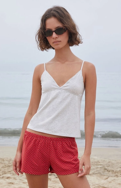 Red Polka Dot Emery Lounge Shorts