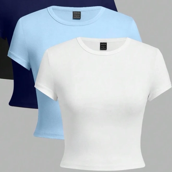 SHEIN 4-Pack Oversized Round Neck Short Sleeve Graphic T-shirts