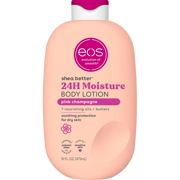 eos Pink Champagne Body Lotion, 24 Hour Moisturizing Daily Body Moisturizer for Dry Skin with Shea Butter & Vitamin E, 16 fl oz - Walmart.com