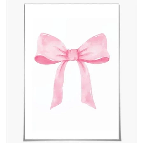 Fccuye Pink Bow Print, Set of 3, Preppy Wall Art, Teen Room Decor, Preppy Poster, College Apartment Decor, Kids Room Girly Wall Art Pastel Poster,