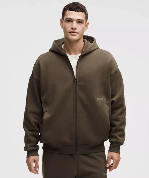 Men's Big Cozy Full-Zip Hoodie - Olive Brown - M