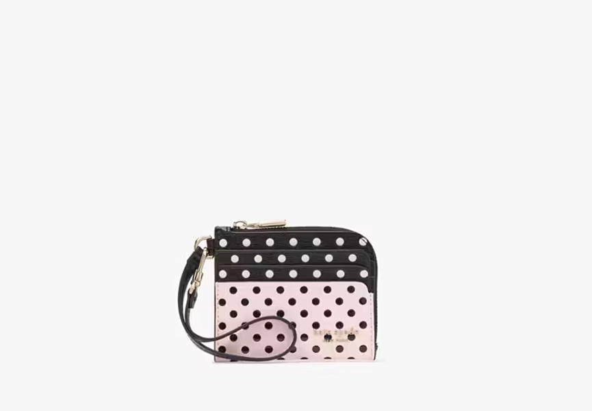 Black Multi Devin Breezy Dot Coin Card Case Wristlet