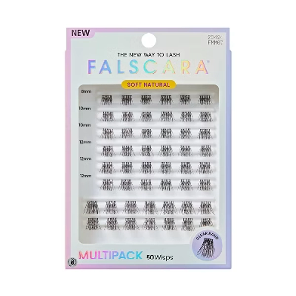 Falscara Multipack Lash Extensions - Soft Natural Lash Clusters - 50ct