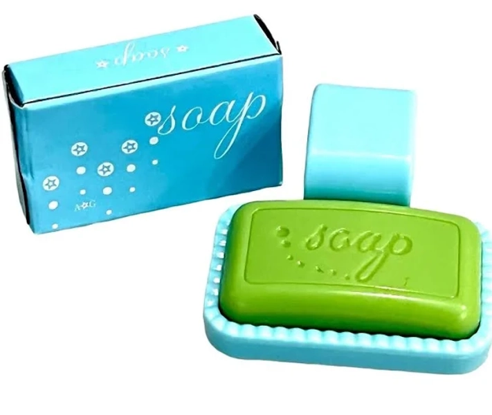 American Girl Doll Bar Soap Dish & Box Bubble Bathtub Accessory Toy New Blue3