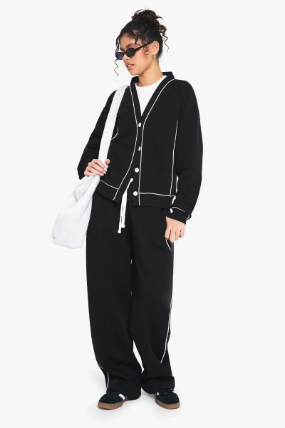 V Neck Cardigan and Jogger Tracksuit