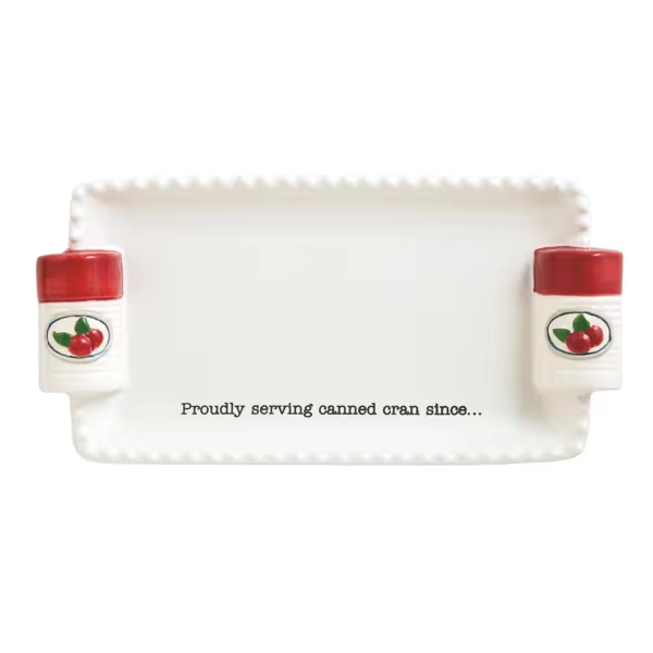Cranberry Ceramic Tray