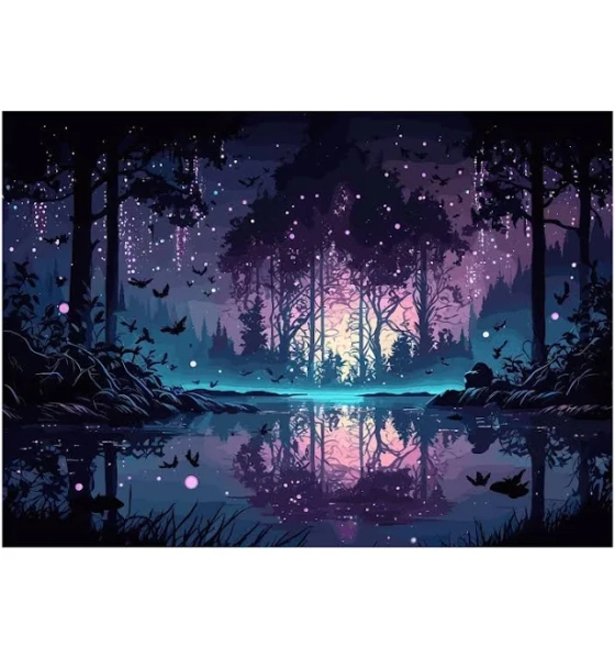 Displate Metal Poster Fantasy Forest Magnetic Poster Gift Idea