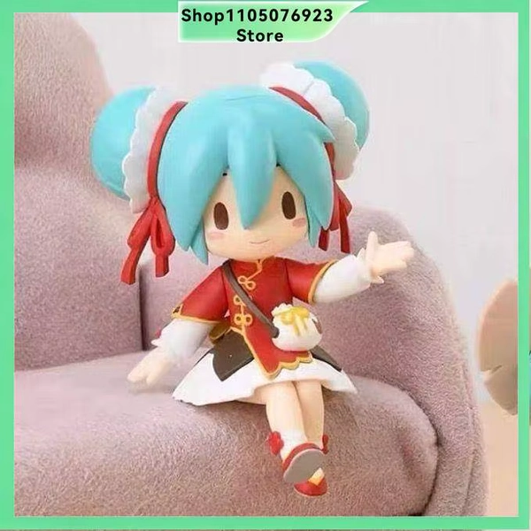 Hatsune Miku Q Version Summer Swimsuit Straw Hat Figure Anime Girl PVC Collectible Model Desktop Ornament Cute Toy Gift For Fans - AliExpress 26