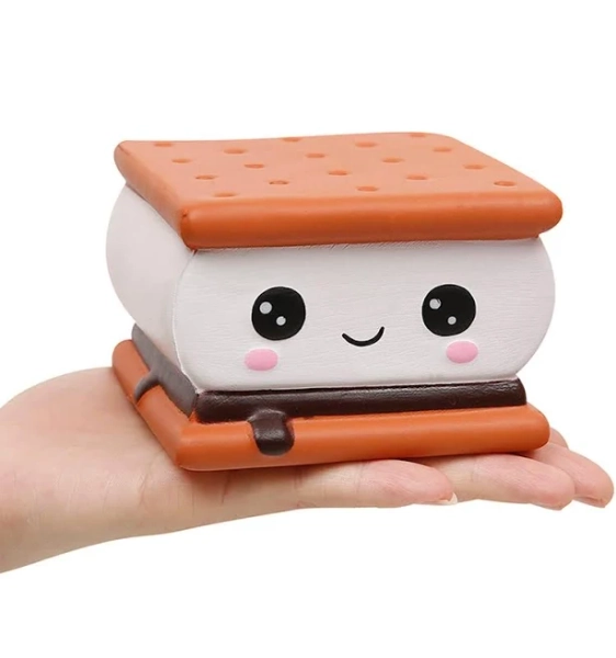 Anboor Squishies Smore Chocolate Sandwich Biscuit Jumbo Squishy Slow Rising Squeeze Toys Stress Relief Kawaii Soft Gift