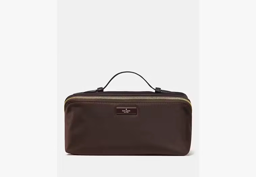 Kate Spade Hot Fudge Carter Nylon Travel Cosmetic Pouch