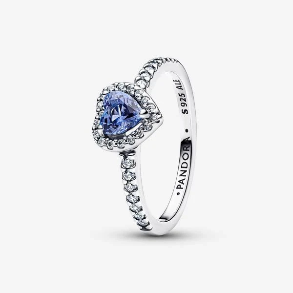 Pandora Sterling Silver Sparkling Elevated Heart Ring