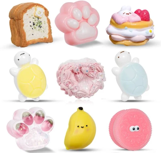 1/2/3/6 PCS Taba Squishies Gift for Kids taba squishy party Gift favor cute toy sticky soft toy Mochi Squeeze Toys for Stress Relief anxiety fidgets