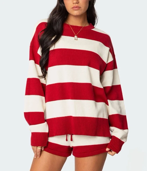 Edikted Women's Riley Oversized Striped Sweater