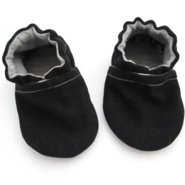 Brushed Denim Baby Shoes with Soft Soles