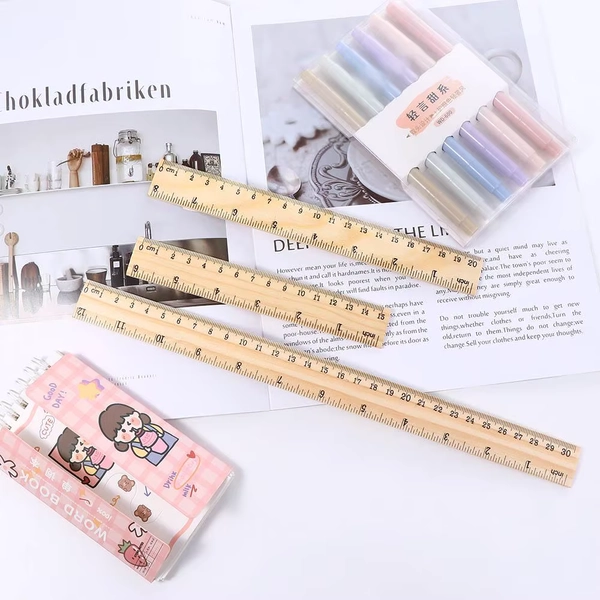 Desk Accessories School Supplies Teacher Student Children 15/20/30cm Straight Rulers Rulers Drawing Rulers Wooden Rulers - AliExpress 21
