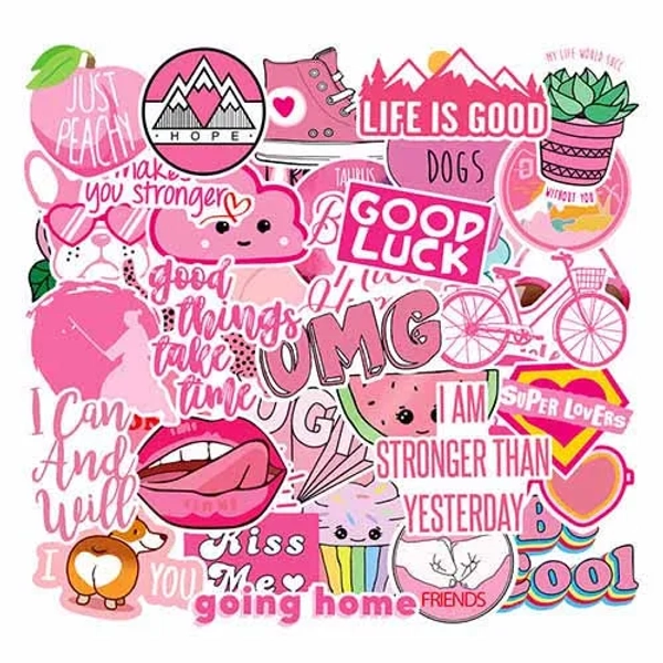 Vsco Girls' Hot Pink Decals
