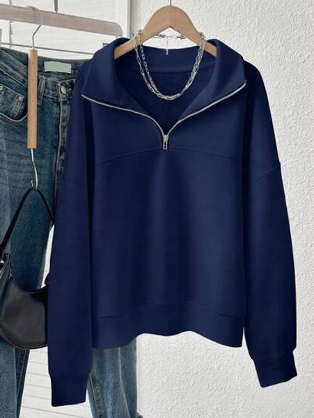 Lalippa Women's Loose Zip-Up Hoodie