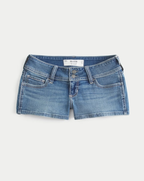 Ultra Low-Rise Jean Shortie Shorts