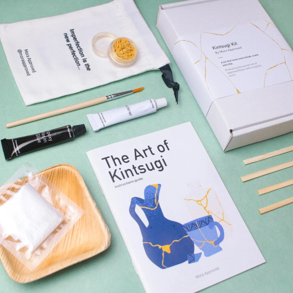 DIY Kintsugi Kit - Gold Pottery Repair, Wabi Sabi Craft Set