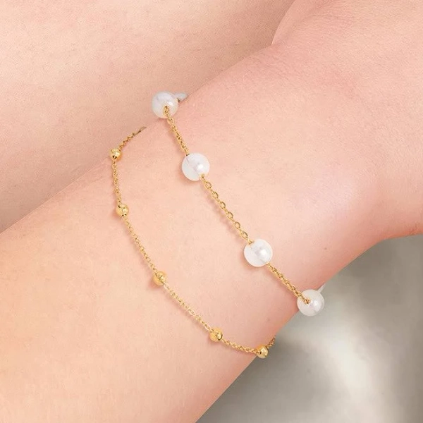 Lovisa Women's Waterproof Double Layer Pearl Ball Bracelet