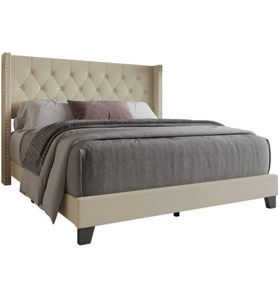 Lark Manor Ameire Upholstered Wingback Bed