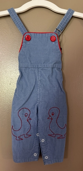Vintage 1980s One Piece Duck Overall Baby Size 6 To 9 Months