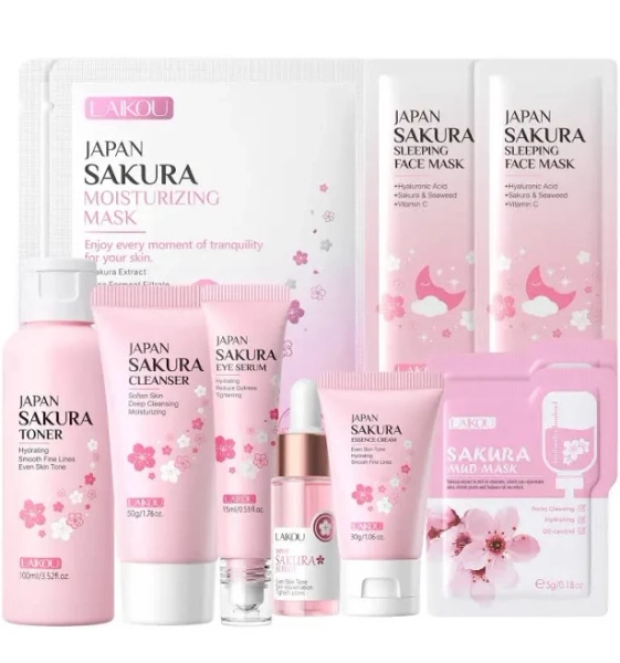 9-Piece Full-Size Skincare Set | Hydrating & Moisturizing | Fancy Gift Box | Perfect Christmas Gift for Friends & Mom | Body Care Set