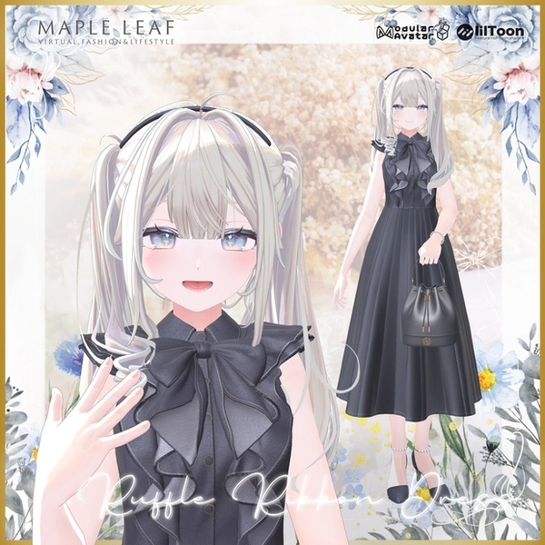 【35アバター対応】Ruffle Ribbon Dress