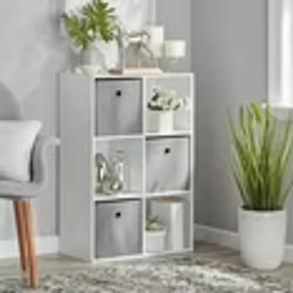 Mainstays 6 Cube Storage Organizer, White