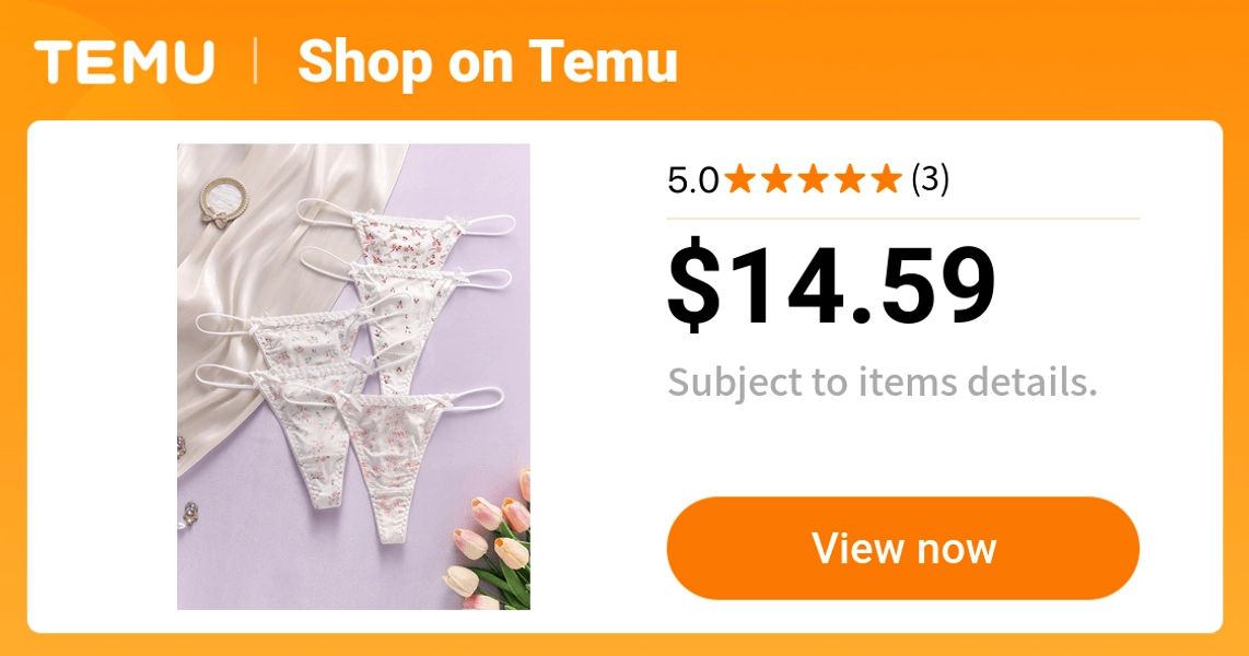 5pcs womens cute floral   panties     low - Temu
